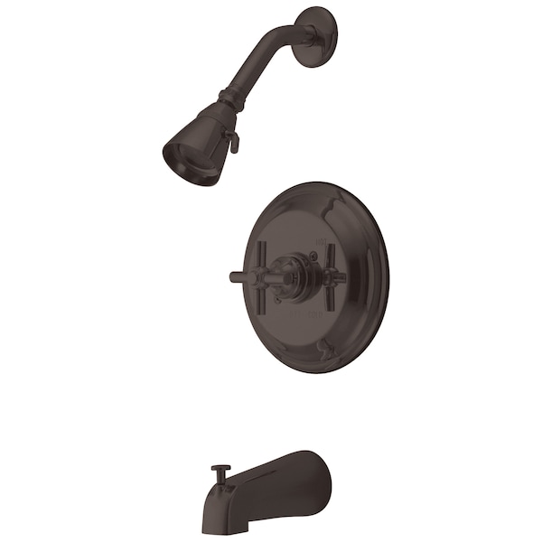 Tub and Shower Faucet, 3, Wall Mount, Oil Rubbed Bronze